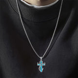 Sterling Silver Cross Pendant Necklace for Men