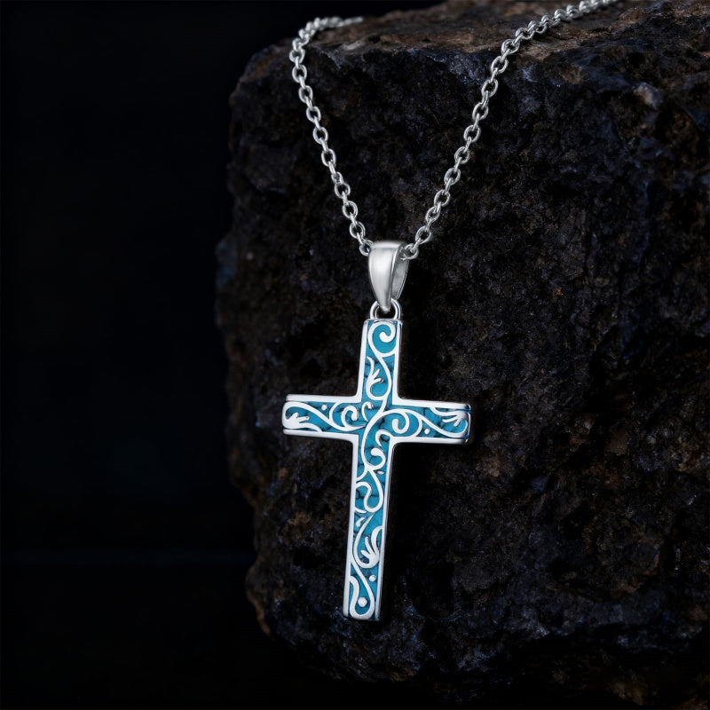Sterling Silver Cross Pendant Necklace Christian Religious Jewelry Gifts for Anniversary