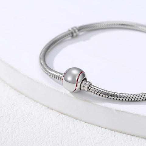 Sterling Silver Volleyball Baseball Basketball Football Soccer Sport Charm Beads