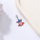 Sterling Silver Coqui Frog Flag Puerto Rico Charm Beads