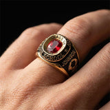 Copper Sterling Silver Custom Birthstone Class Ring for Men