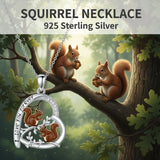 Sterling Silver Mother Daughter Squirrel Monkey Butterfly Bee Owl Necklace Engraved I Love You Forever