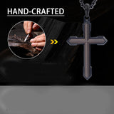 14K Gold Plated Wooden Cross Necklace  Christian Jewelry Gifts for Men
