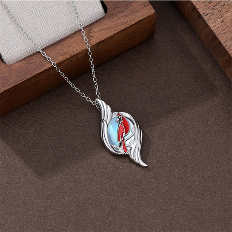 Sterling Silver Dove Hummingbird Red Cardinal Pendant Necklace