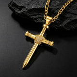 14K Gold  Plated Cross Necklace Simple Religious Jewelry Gift