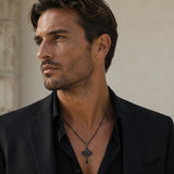 14K Gold Plated Wooden Pendant Necklace Beliefs jewelry