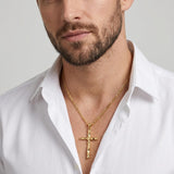 14K Gold Plated Cross Pendant necklace