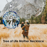 Sterling Silver Tree of Life Necklace Mother Daughter Mother Son Pendant Necklace Gift for Mother's Day Christmas