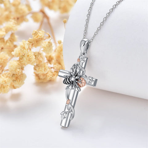 Sterling Silver Cross Bee Hummingbird Butterfly Dove Red Cardinal Pendant Necklace for Her