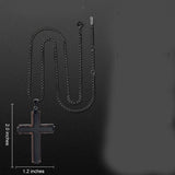14K Gold Plated Wooden Cross Necklace Jewelry Gift for Him