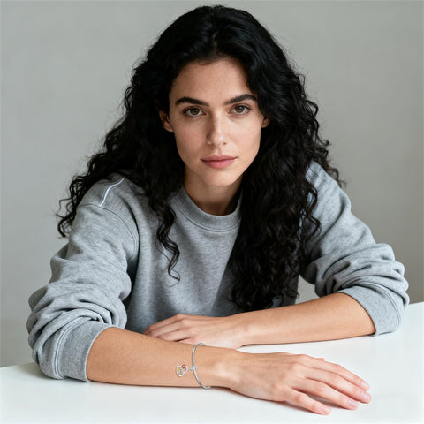 925 Sterling Silver Cubic Zircon Highland Cow Charm Beads