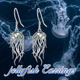 925  SilverJellyfish Moss Agate  Earrings Hypoallergenic Jewelry Gifts for Girls Teen Daughter Sister Friend Birthday Gifts