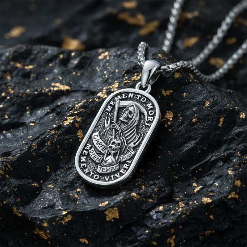 Sterling Silver Memento Mori Tree of Life Anubis Pendant Viking Amulet   Protection Pendant Necklace Egyptian Jewelry
