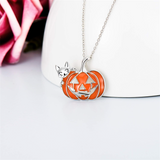 Halloween Necklace Gothic  Pumpkin Pendant Halloween Party Birthday Christmas Jewelry Gift for Girls Sister