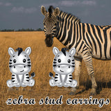 Sterling Silver Octopus Raccoon Highland Cow Goat Guinea Pig Zebra Stud Earrings