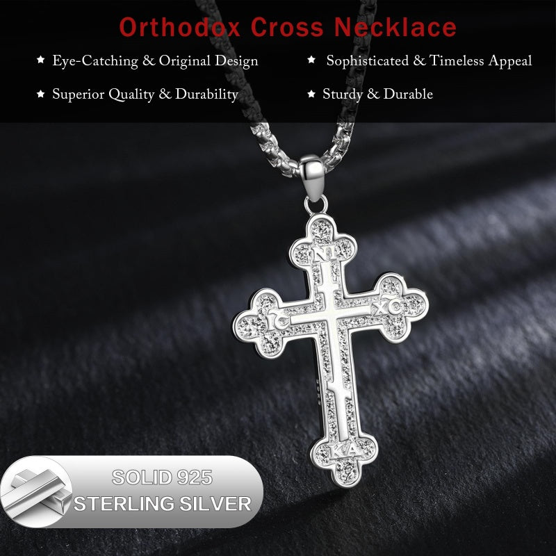 14K Gold Plated Cross Pendant Necklace Protection Jewelry Religious Gift