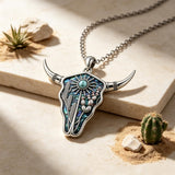 Sterling Silver  Bluebonnets Cow Skull Cowboy Hat Boot Cactus Cowgirl Texas Necklace Texas Necklace