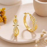 14K Gold Plated Cross Hoop Earrings  for Women Birthday Mothers Day Christmas Jewelry Gift