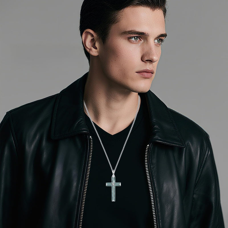 14K Gold Plated Cross Pendant Necklace Protection Jewelry Religious Gift