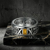 Sterling Silver 10K 14K 18K Gold Personalized Birthstone Engraved Class Ring for Men