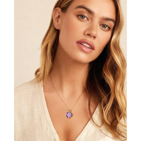 10K 14K 18K Gold Heart Birthstone Rose Pendant Necklace Gifts for Wife Girlfriend Mom Daughter Grandma