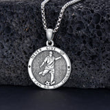 Sterling Silver Baseball Basketball Softball Soccer Pendant Necklace Engraved with Never Give up I Can Do All Things