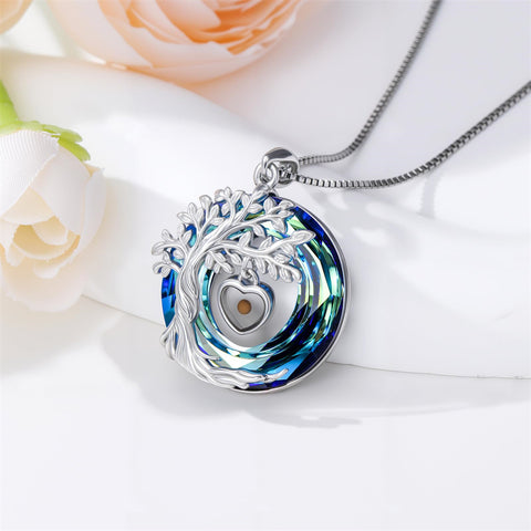 Sterling Silver Mustard Seed Black Cat Hummingbird Cross and Mountain Mountain Turquoise Sun and Moon Pendant Necklace