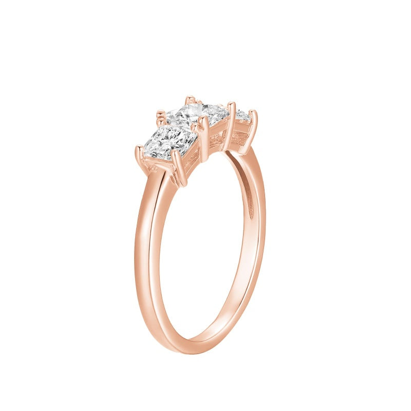 Sterling Silver 10K 14K 18K Gold Personalized Engraved 1-3 Carat Round Moissanite   Anniversary  Engagement Ring