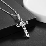 Sterling Silver Cross Pendant Necklace Christian Religious Jewelry Gifts for Anniversary