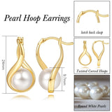 14K Gold Plated Pearl  Earrings for Women