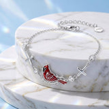 Sterling Silver Dragonfly Butterfly Cardinal Hummingbird Jesus Fish Lotus Daisy Sunflower Rose Faith Cross Bracelet