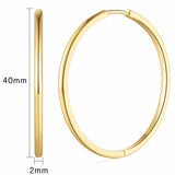14K Gold Plated  Hoop Earrings for Women