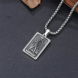 Sterling Silver Tarot Card Hecate Athena Artemis Lilith Medusa Goddess Pendant Necklace
