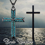 Cross Necklace for Men 925 Sterling Silver Religious Protection Pendant Christian Jewelry Cross Gifts for Men