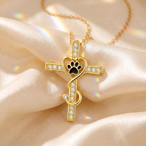 14K Gold Plated Stethoscope Cross Necklace Jewelry Christmas Graduation Nurses Week Gift