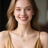 14K Gold Plated Heart Birthstone Rose Mom Butterfly Pendant Necklace for Women