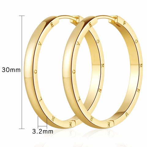 14K Gold Plated  Hoop Earrings for Women