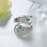 Western Turquoise Spoon Ring 925 Sterling Silver Vintage Thumb Ring Western Thumb Ring for Women Girls