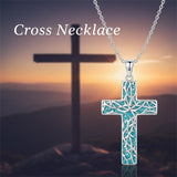 Sterling Silver Cross Pendant Necklace for Women Southwestern Cross Jewelry Gifts