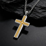 14K Gold  Plated Cross Necklace Simple Religious Jewelry Gift