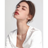 10K 14K 18K White Gold Birthstone  Flower Pendant Necklace Mothers Day Gift