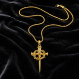 Cross Pendant Necklace  14K Gold Plated Christian Faith Jewelry