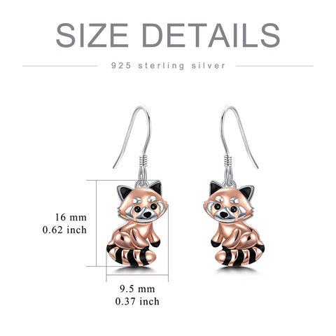 Sterling Silver Tiger Red Panda Elephant  Red Cardinal Dangle Earrings