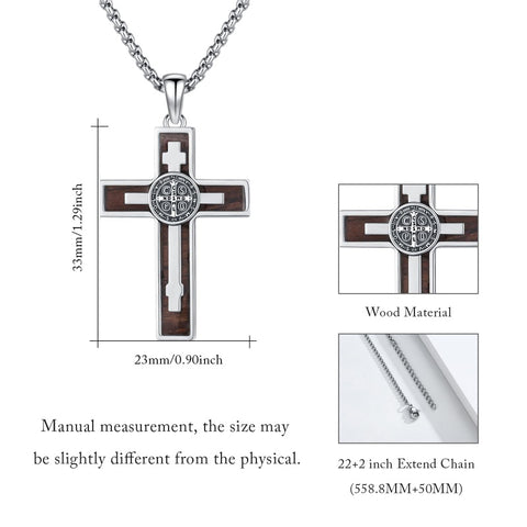 14K Gold Plated Cross Pendant Necklace Protection Jewelry Religious Gift