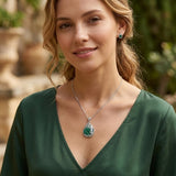 14K Gold Plated Teardrop Tree of Life Necklace for Women