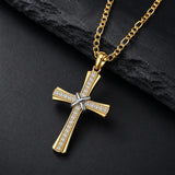 14K Gold  Plated Cross Necklace Simple Religious Jewelry Gift