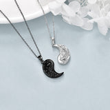 Yin Yang Necklace Sun Moon Sterling Silver Couple Necklaces Matching Couples Jewelry For Women Men Gift