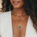 Sterling SilverTurquoise Red Coral Lapis Lazuli Malachite Paperclip Chain Necklace