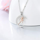 Sterling SIlver Runner Volleyball Tennis Basketball Soccer Inspirational Pendant  Necklace for Women