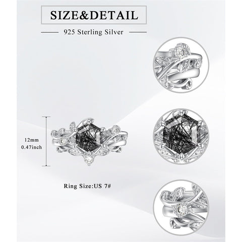 Sterling Silver Pear Oval Kite Heart Hexagon Emerald Coffin Cut Gemstone Engagement Promise Ring Set